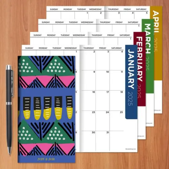 TF Publishing 2025 - 2026 Bright Tribal Small Monthly Pocket Planner {8}