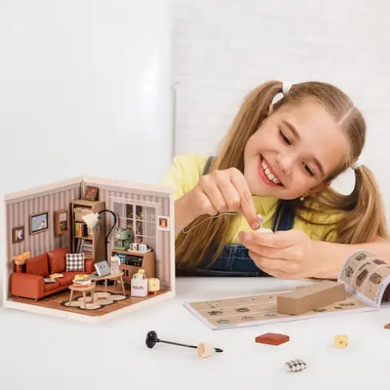 Rolife&reg; Super Creator Cozy Living Lounge DIY Miniature Kit {6}