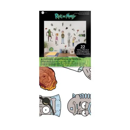 RoomMates Rick and Morty Peel & Stick Wall Decals {6}