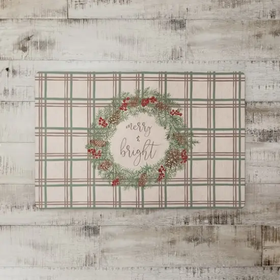 Merry & Bright Plaid Floor Mat {3}