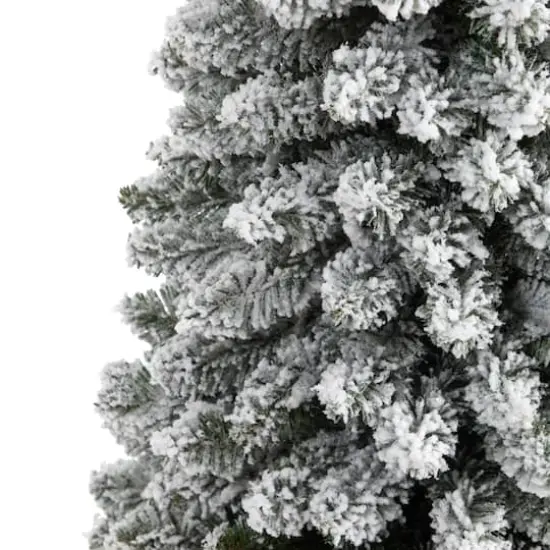 5ft. Unlit Flocked Artificial Christmas Tree {4}