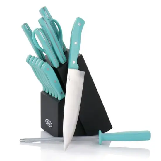 Oster Evansville 14-Piece Light Blue Stainless Steel Cutlery Set {6}