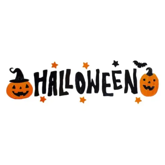 Black & Orange Halloween Gel Window Clings {1}