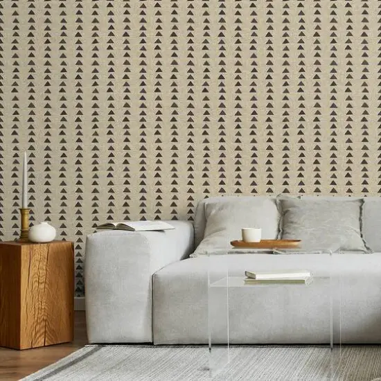 Surface Style Nomadic Triangle Peel & Stick Wallpaper Fossil {8}