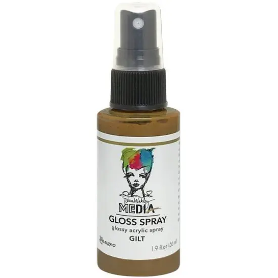 Dina Wakley Media Gloss Spray Gilt {1}