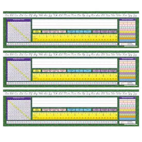 Modern Cursive Intermediate Desk Plate, 3 Packs of 36 {1}