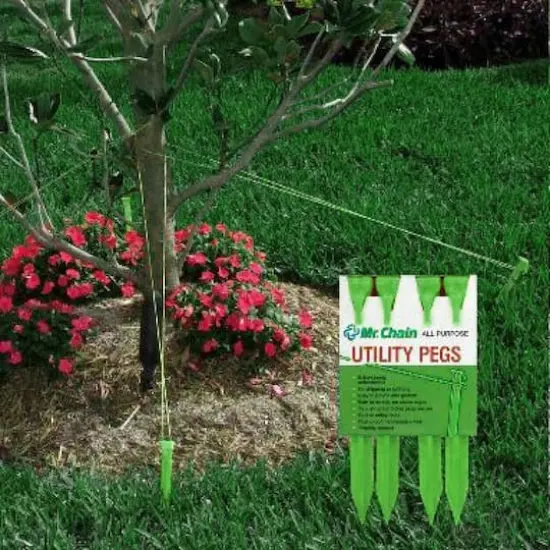 CC Christmas Decor 12" Green All Purpose Utility Peg Stakes, 4ct. {4}
