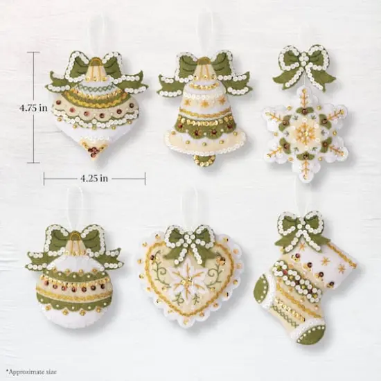 Bucilla&reg; Holiday Glitz Felt Ornament Kit {5}
