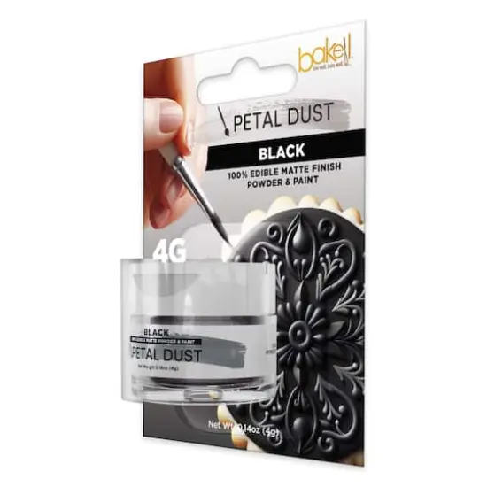Bakell&reg; Petal Dust Edible Matte Finish Powder Black {7}