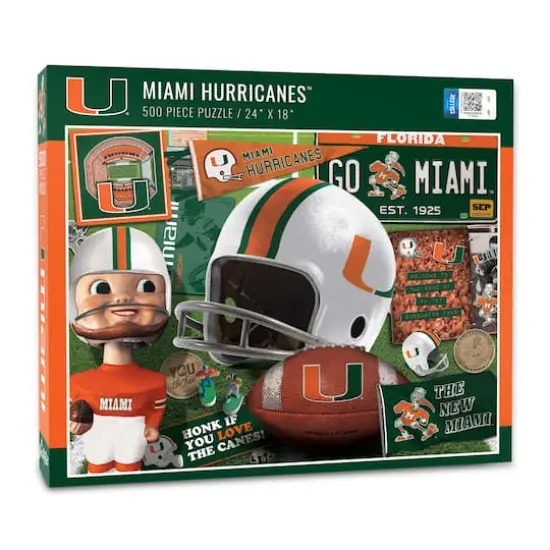 College Team Retro Series 500 Piece Puzzle Miami Hurricanes {1}