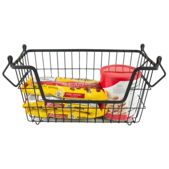 DII&reg; 13" Small Rectangle Metal Basket Black {5}