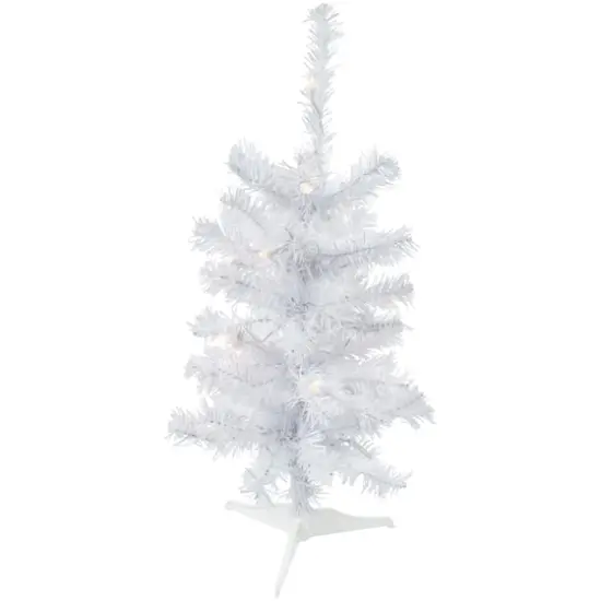 2ft. Pre-Lit Woodbury White Pine Artificial Christmas Tree, Clear Lights {1}