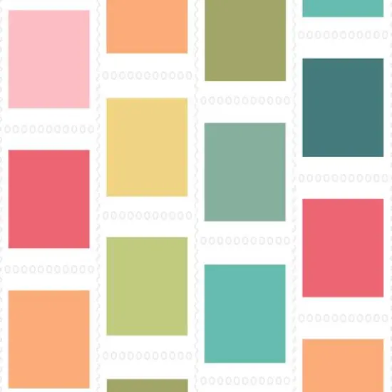 49 and Market Spectrum Sherbet Insta Postage Stamp Washi Tape Roll {4}