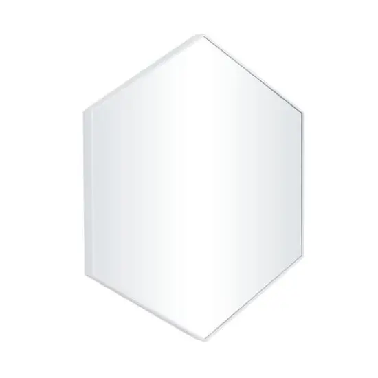 White Contemporary Wall Mirror, 24" x 2" x 21" {3}