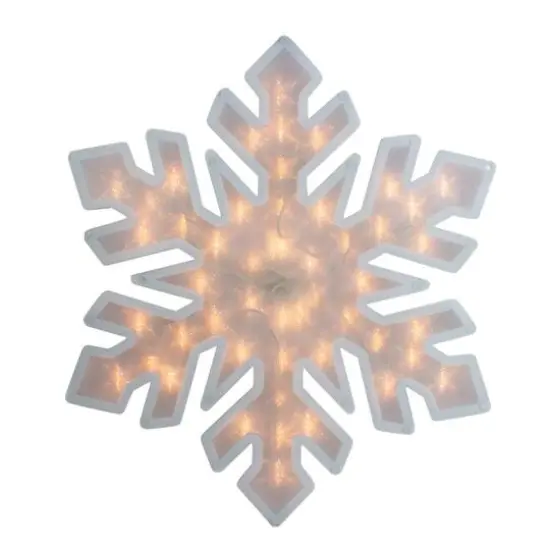 20" Lighted Snowflake Christmas Window Silhouette D&eacute;cor {1}