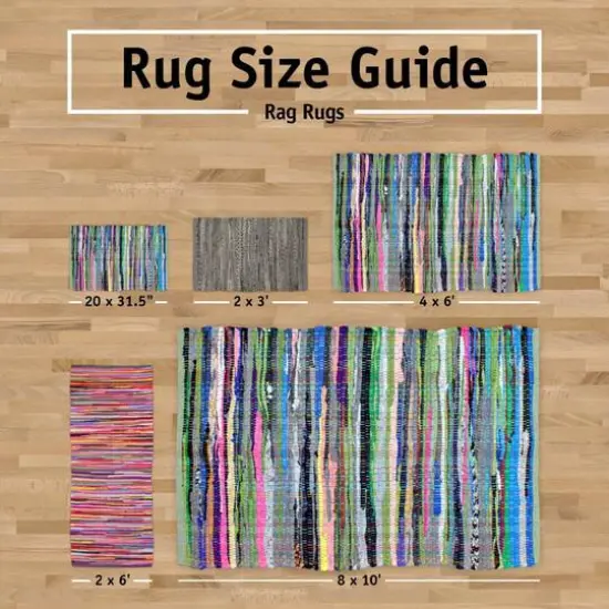 DII&reg; Multi Mint Rag Rug, 20" x 31.5" {8}