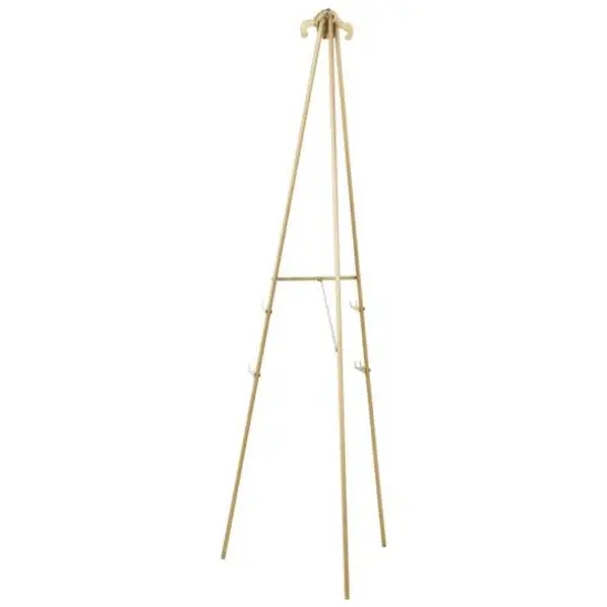 66.5" Gold Metal Foldable 2-Tier Display Easel with Scroll Finial {10}