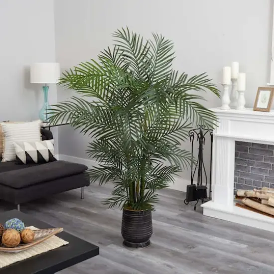 5.4ft. Areca Artificial Palm Tree in Decorative Planter {4}