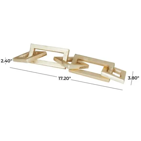 CosmoLiving by Cosmopolitan 17" Gold Aluminum Chain Sculpture {6}