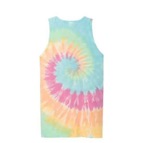 Port & Company&reg; Tie-Dye Tank Top Pastel Rainbow {5}