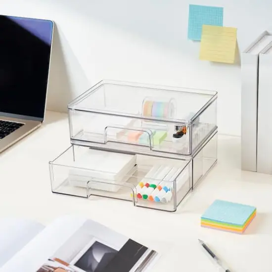 Small Clear Stacking Plastic Drawer by Simply Tidy&reg; {4}