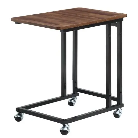 SunnyPoint Matte Black Metal Classic Side Table {1}