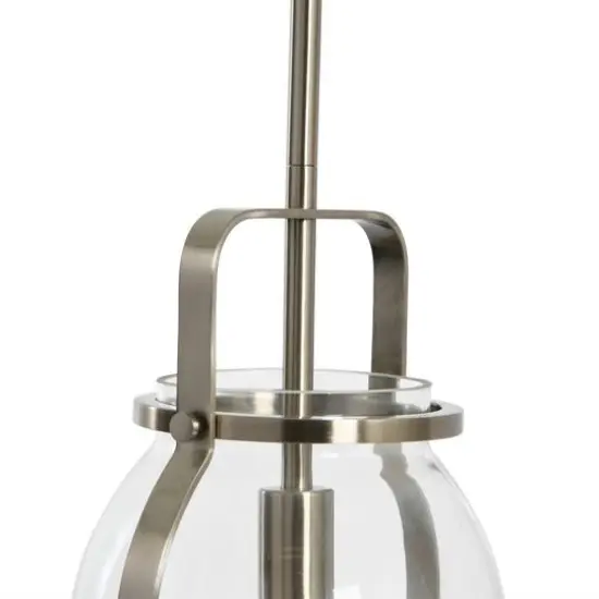 Hello Honey&reg; Robert Stevenson Lighting Channing Metal & Glass Ceiling Light Polished Nickel {9}