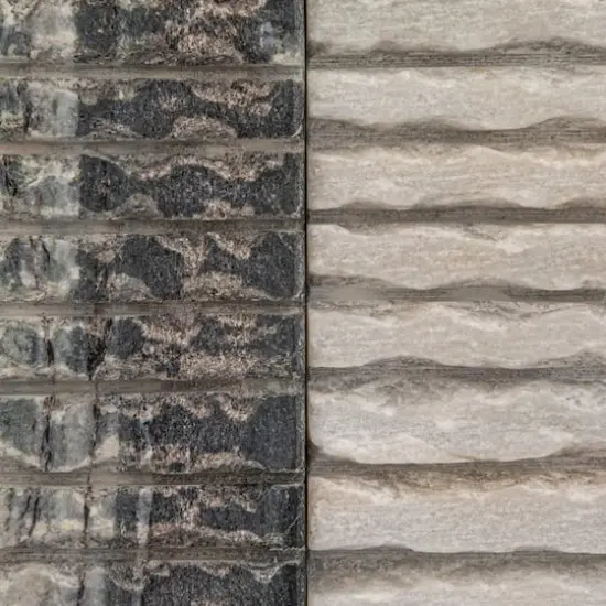 Hello Honey&reg; 5" Black M&eacute;lange Carved Marble Bookend Set {4}