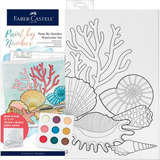 Faber-Castell Coastal Paint by Number Watercolor Set {1}