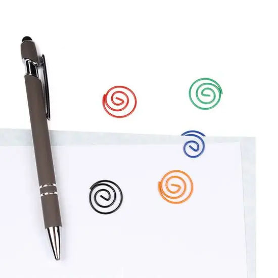 JAM Paper Assorted Colors Circular Paper Clips, 9 Packs of 50 {6}