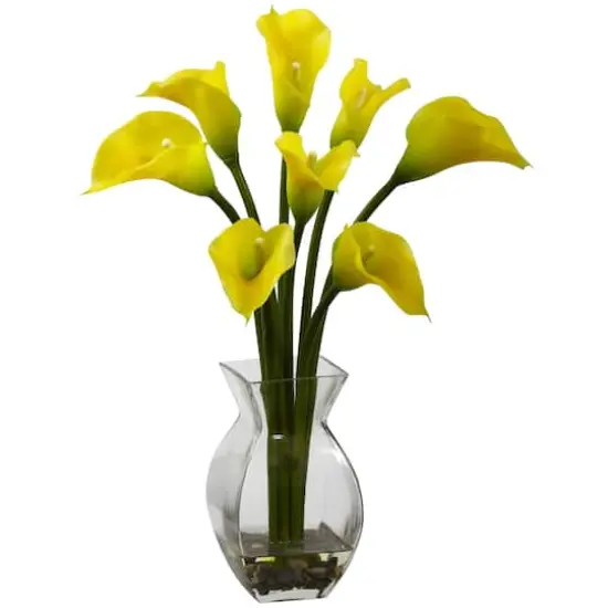 16" Classic Calla Lily Arrangement Yellow {1}