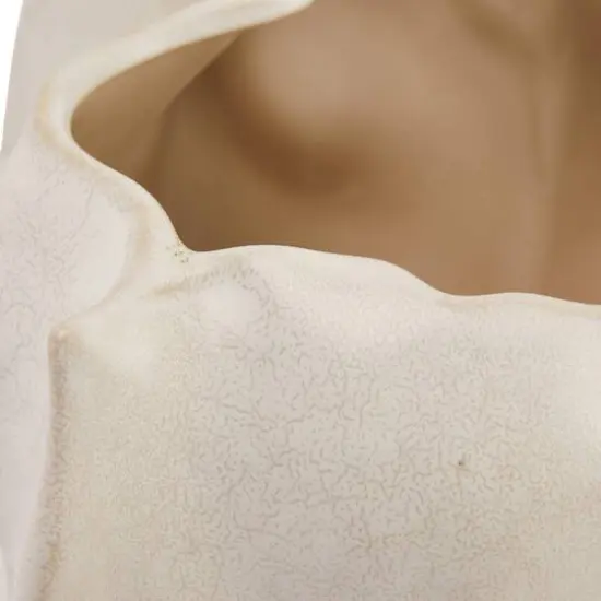 Hello Honey&reg; 13" Natural Modern Organically Shaped Stoneware Planter {4}