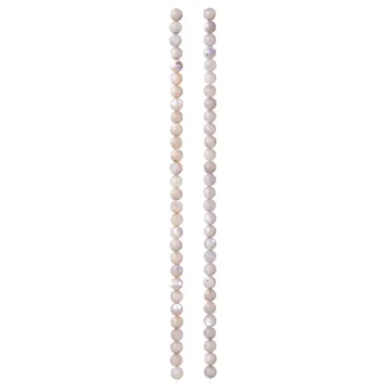 Light Gray Mother of Pearl Round Beads, 4mm by Bead Landing™ {4}