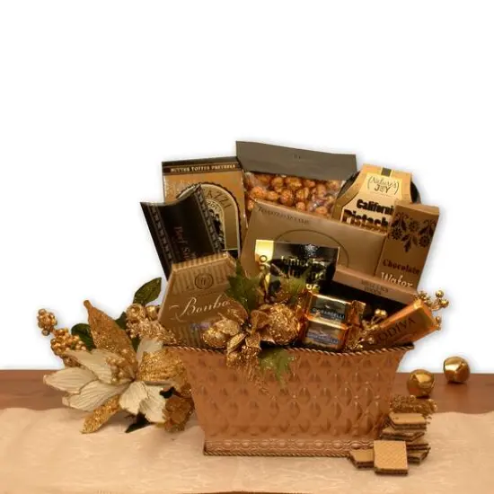 Golden Gatherings Holiday Gift Basket {1}