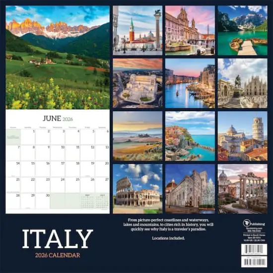 2026 Italy Wall Calendar {6}