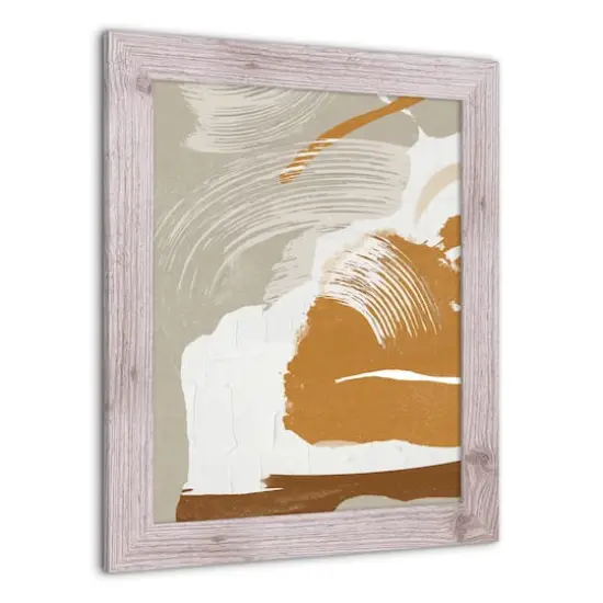Fall Abstract Western White Framed Print {3}