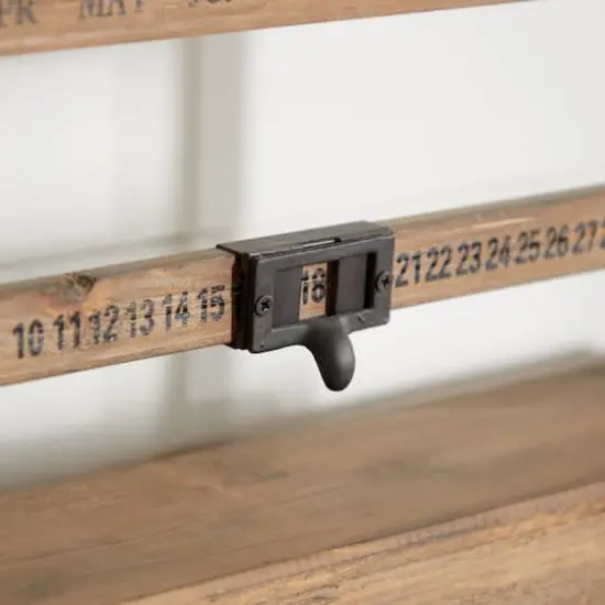 Brown Wood Farmhouse Wall Calendar, 14" x 22" x 4" {8}