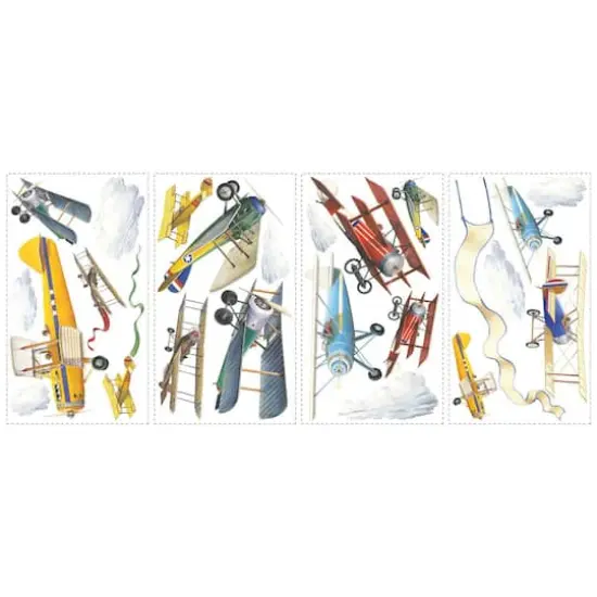 RoomMates Vintage Planes Peel & Stick Wall Decals {1}