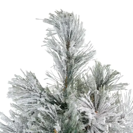 4.5ft. Unlit Flocked Black Spruce Artificial Christmas Tree {4}