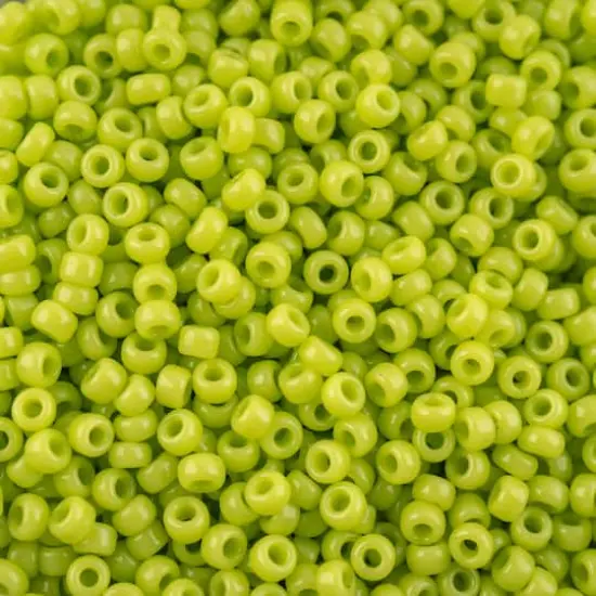 John Bead 11/0 Miyuki Glass Seed Beads, 13g Chartreuse Opaque {1}
