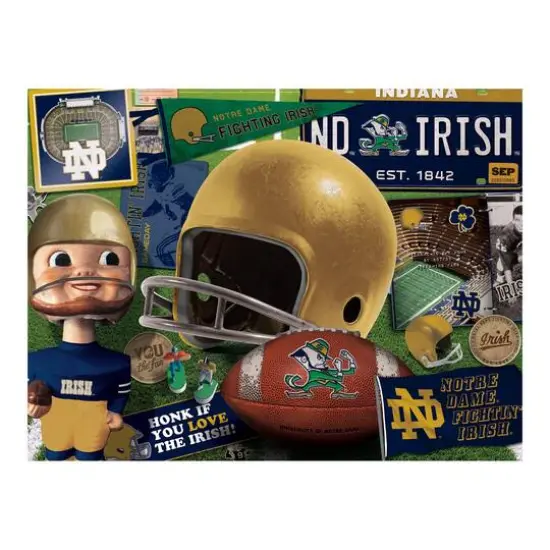 College Team Retro Series 500 Piece Puzzle Notre Dame Fighting Irish {5}