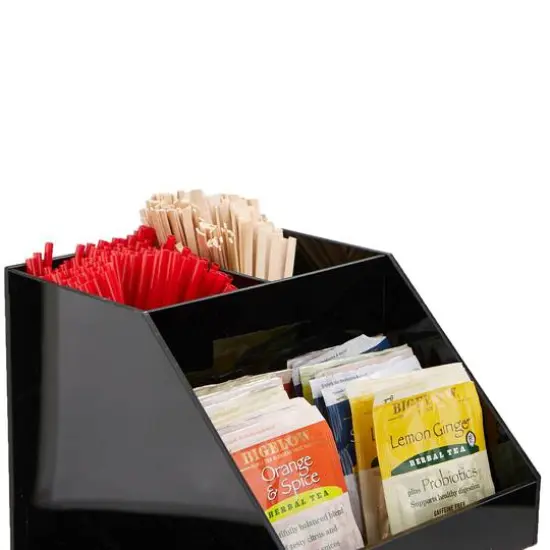 Mind Reader Black Acrylic 3-Tier High Quality Coffee and Tea Condiment Organizer {8}