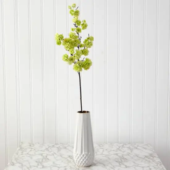 35'' Cherry Blossom Artificial Flower Spray, 3ct. Light Green {5}