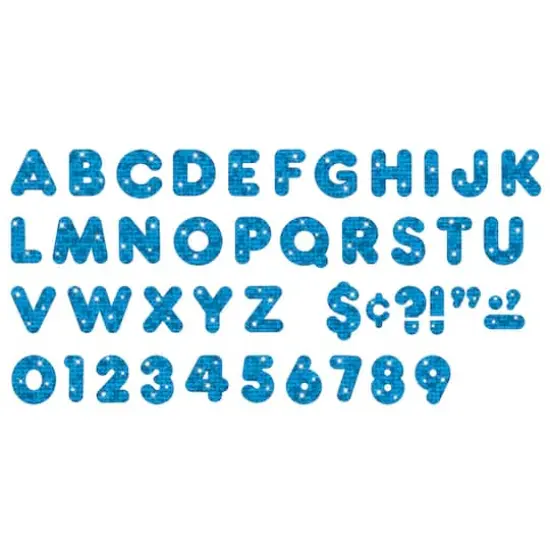 4" Uppercase Sparkle Ready Letters&reg; Blue Sparkle {4}