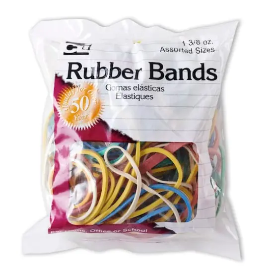Bag of Rubber Bands with Assorted Colors, 12ct. {1}
