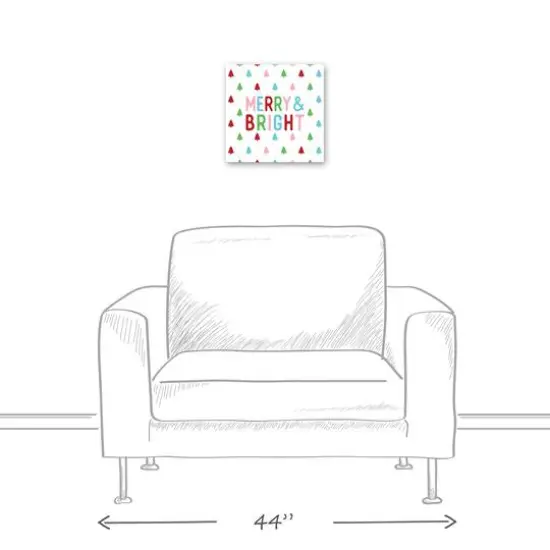 Merry and Bright 12x12 Canvas Wall Art {6}