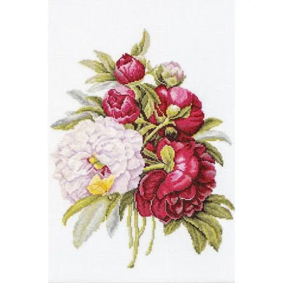 Luca-S Bouquet with Peonies Counted Cross Stitch Kit {1}