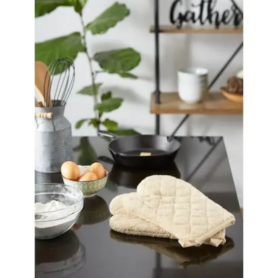 DII&reg; Terry Oven Mitts, 2ct. Pebble {4}