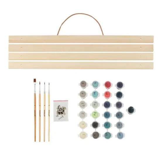 16" x 20" Woman with Lantern Paint-by-Number Kit with Wood Display Hanger by Artist's Loft&reg; {5}