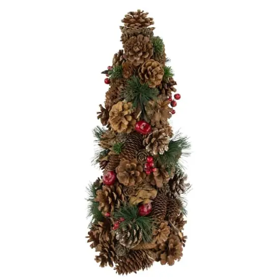 19" Pinecone & Berries Christmas Tree Tabletop D&eacute;cor {1}